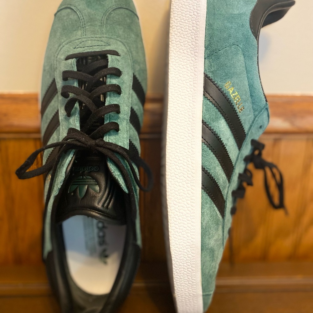 adidas Gazelle Sneakers in Teal and Black